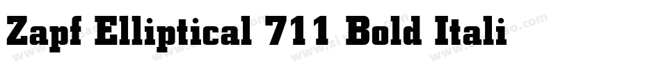 Zapf Elliptical 711 Bold Italic BT字体转换